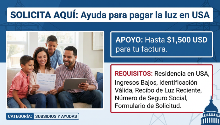 Ayuda para pagar la luz en USA