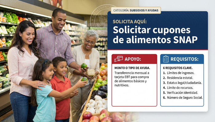 Solicitar cupones de alimentos SNAP